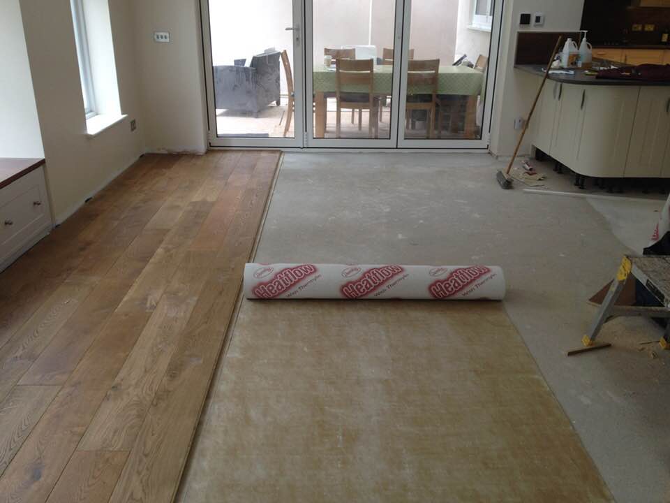 Staki Smoked oak engineered wood flooring installation in Ascot, Pembroke Floors.