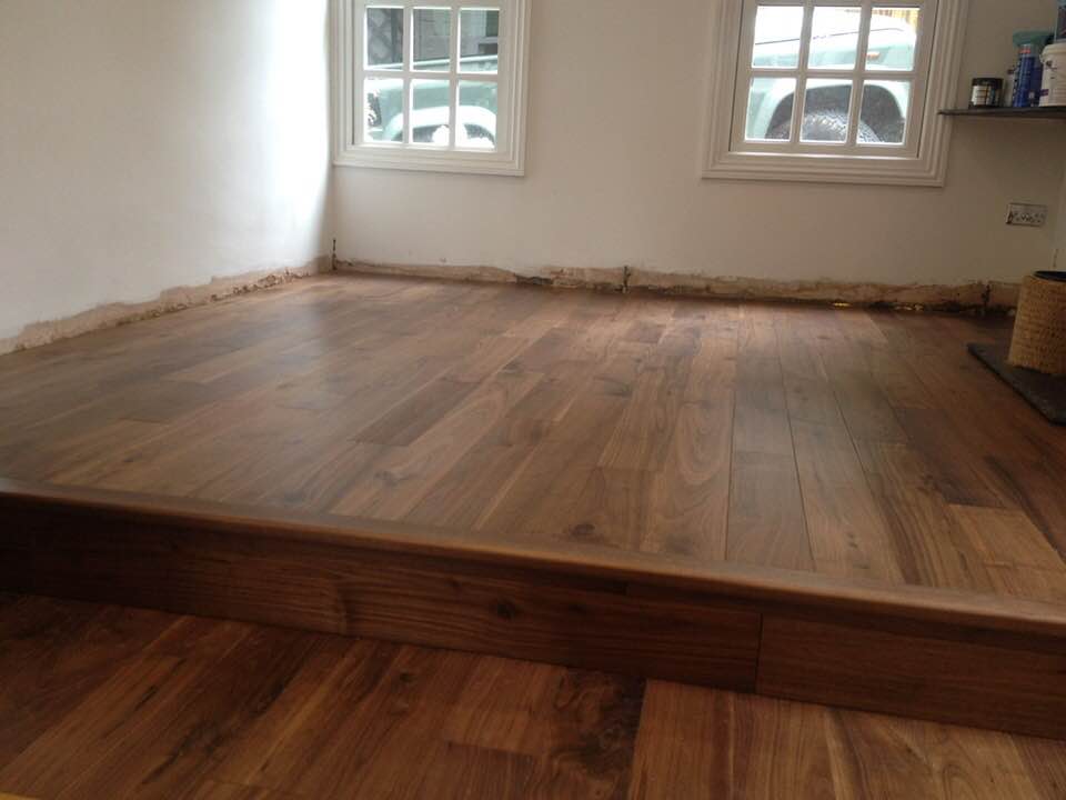 V4 Wood Flooring - Walnut. glue down in Sunninghill by Pembroke Floors.